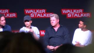 Walker Stalker London 2018 Panel Christian Serratos Michael Cudlitz and Sonequa MartinGreen [upl. by Cavan350]