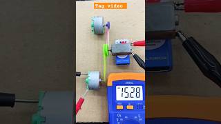 DIY DC motor to DC motor generator  How to make a DC motor generator shorts motor dcmotor [upl. by Anirtik21]