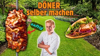 Döner selbst gemacht 🥙 perfekter Grillgenuss🔥 – aus Hähnchen und Rind 🥩 [upl. by Asset]