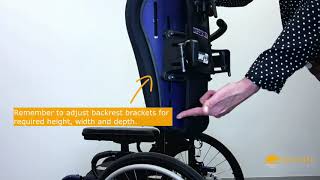 Attaching a J3 Backrest to a Zippie or Quickie Wheelchair  Sunrise Medical Australia [upl. by Sidnac]