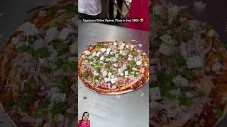 Capsicum Onion Paneer pizza😋🥵 pizzablogger pizzalover pizzarecipe pizzatime pizzadough food [upl. by Artiek]