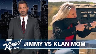 Jimmy Kimmel Responds to Marjorie Taylor Greene After She Reported Him to Police [upl. by Katina]