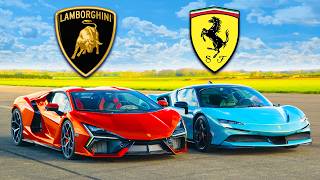 Lamborghini Revuelto v Ferrari SF90 v Porsche 918 DRAG RACE [upl. by Netsyrc]