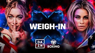 MISFITS X DAZN X SERIES 015 ELLE BROOKE VS PAIGE VANZANT WEIGH IN LIVESTREAM [upl. by Nekal479]