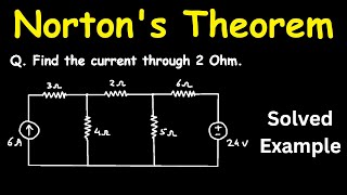 Step by Step Nortons Theorem Solved Example Problem  Nortons Equivalent Circuit [upl. by Christabella]