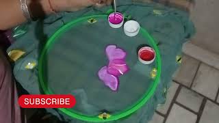 Hand paint flower on suitHand paint for beginners [upl. by Mylo]