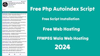 Free Php Autoindex Script 74  Free Hosting  Free FFMPEG Hosting [upl. by Gnuhn]