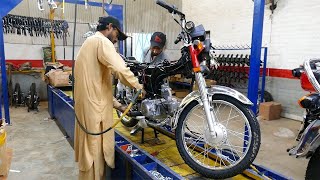 Complete Process Assembling of a 70cc honda Motorcycle [upl. by Anailil]