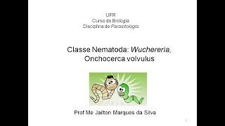 Aula 6  Parasitologia humana  Wuchereria brancofti Onchocerca volvulus [upl. by Eisus]