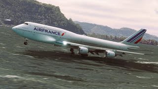 Very Impossible landing at BILBAO AIRPORT  Boeing 747 plane [upl. by Anivas]