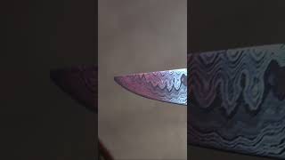 Ladder Pattern Damascus Carving Knife All Ready To Go [upl. by Namwob]