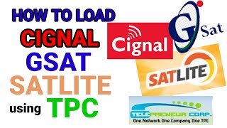 How to Load CIGNAL GSAT amp SATLITE using TPCPaano Magload ng CIGNAL GSAT amp SATLITE TPC 2022 [upl. by Aisa372]