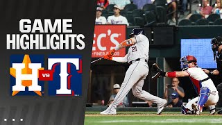 Astros vs Rangers Game Highlights 8524  MLB Highlights [upl. by Lletnahs137]