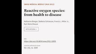 Reactive oxygen species from health to disease  RTCLTV [upl. by Arikahs]