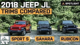 2018 Jeep Wrangler JL Trims Explained  Differences Between Sport Sahara and Rubicon [upl. by Neyuq]