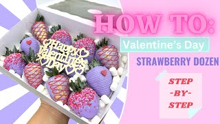 Valentines Day Chocolate Covered Strawberries  step by step tutorial [upl. by Clements]