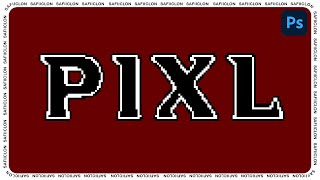 Text Effect  Quick Pixelation Text Effect in Photoshop [upl. by Rudyard]