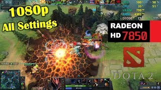 HD 7850  R7 265  Dota 2  1080p All Settings [upl. by Annairda]