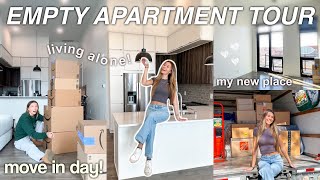 MOVING VLOG 📦 empty apartment tour cleaning organizing unpacking living alone [upl. by Maffa]