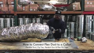 HowTo Connect Flex Duct to a Collar  The Duct Shop [upl. by Innoc429]