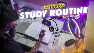 My STUDY ROUTINE as a 12 GRADE🚀 JEE 2025 ASPIRANTS  Study vlog 🔥 iitjee [upl. by Burkhart]