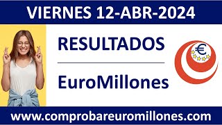 Resultado del sorteo EuroMillones del viernes 12 de abril de 2024 [upl. by Marela692]