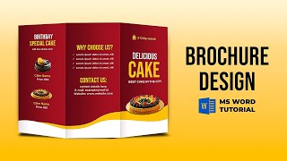 Creative Brochure Design in MS Word  Microsoft Word Brochure Design Tutorial [upl. by Vallo]