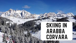 Skiing In Arabba  Corvara Dolomites Italy 2019 [upl. by Limak]