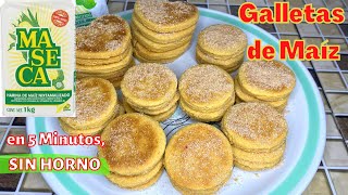 ‼️viral Galletas de Maíz en 5 Minutos SIN HORNO Receta Facil Economica y Deliciosa like [upl. by Horodko556]