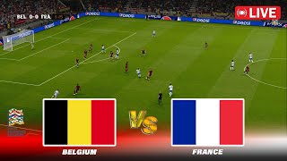 🔴LIVE  BELGIUM vs FRANCE  UEFA Nations League 2024  Full Match  PES Game Simulation [upl. by Isaak571]