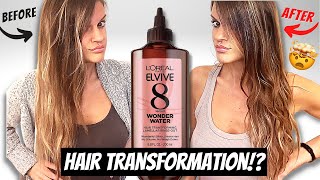 HEALTHY HAIR IN 8 SECONDS LOreal 8 Second Wonder Water Review [upl. by Yelsnit271]