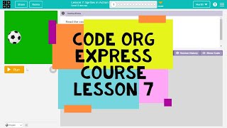 Codeorg Lesson 7  Code Org Express Course Lesson 7 Sprites in Action  Course F Lesson 4 [upl. by Mountford564]