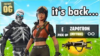 OG Fortnite is BACK and its INSANE [upl. by Nuahsel]