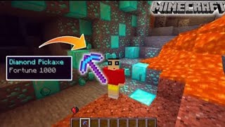 Minecraft  Mining diamonds with fortune 1000 pickaxe in minecraft  Part 8 [upl. by Kcinomod]