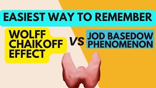 Wolff Chaikoff Effect amp Jod Basedow Phenomenon  Easy Mnemonic [upl. by Inanak]