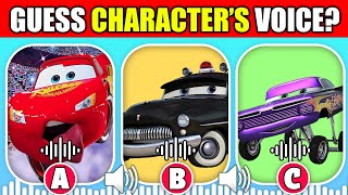 Guess The Voice 🔊  Pixars Cars Animation Movie 🚗  Lightning Mcqueen Mater Sally Carrera [upl. by Balf]