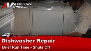 GE Dishwasher Repair  Brief Run Time Then Shuts Off  Motor [upl. by Macario1]