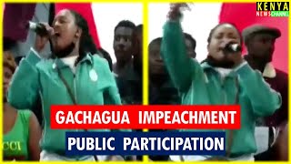 WAENDE WOTE ATA NYINYI MPS Fearless Lady roars at Bomas Gachagua impeachment public participation [upl. by Gievlos]