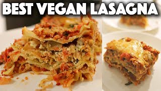 BEST VEGAN LASAGNA IVE EVER MADE SUPER EASY [upl. by Eyram]