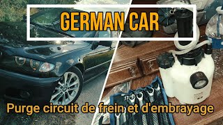 remplacement flexibles et purge circuit de frein et dembrayage sur BMW e46 bmw bmwe46 320d [upl. by Mchale]