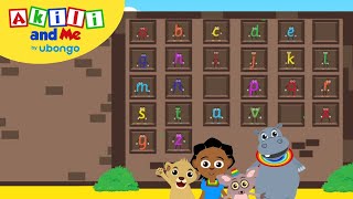 STORYTIME Akili and the Alphabet Wall  New Words with Akili and Me  African Educational Cartoons [upl. by Esinrahs]