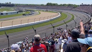 2021 Indianapolis 500 Finish From Stands Pure Sound Crowd Reaction HELIO WINS [upl. by Schlosser]