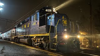 Railfanning at MaplewoodNJ 12312424 Ft NJT 4640 Retro amp NJT 4109 CNJ [upl. by Fraya]