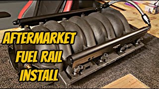 Detailed Aftermarket Fuel Rail Install  How To Fuel Rails AN Fittings Loose Injectors [upl. by Rivkah]