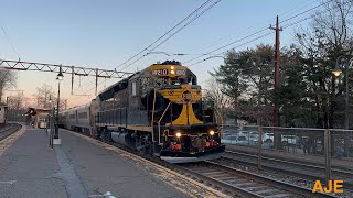 Evening Railfanning at MaplewoodNJ Ft NJT 4210 Erie and two NJT Equipment moves 122123 [upl. by Rosamund626]