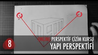 İki Kaçışlı Basit Yapı Perspektifi  Perspektif Kursu [upl. by Idnod]