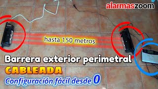 Barrera exterior perimetral cableada para alarmas 🚨 Configuración desde 0 [upl. by Coco]