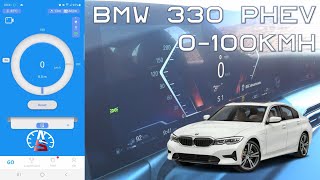 BMW 330e PHEV 0 a 100kmh 062MPH dragy [upl. by Oakman33]