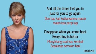 Taylor Swift  The Last Time Taylors Versionft Gary Lightbody  Lirik Lagu Terjemahan [upl. by Lange]