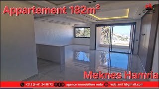 Meknes Appartement 182 m² مكناس شقة [upl. by Enitsirt165]